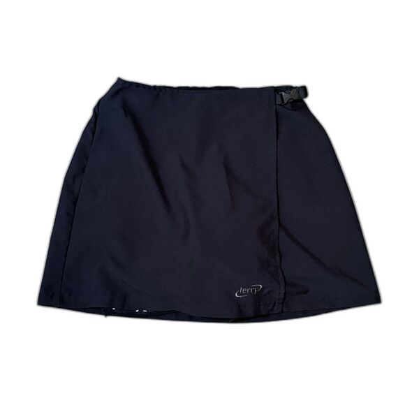 Terry Precision Apparel Black Cycling Padded Bike Wrap Skirt / Skort Size S - Picture 1 of 7